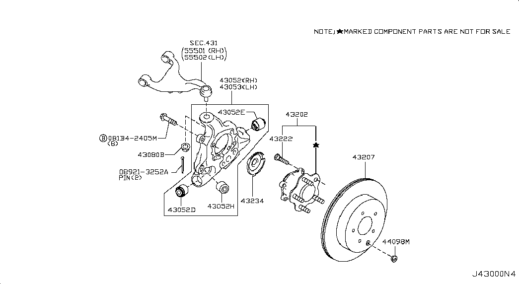 Honda 55148CA000 - Сайлентблок, рычаг подвески колеса autospares.lv