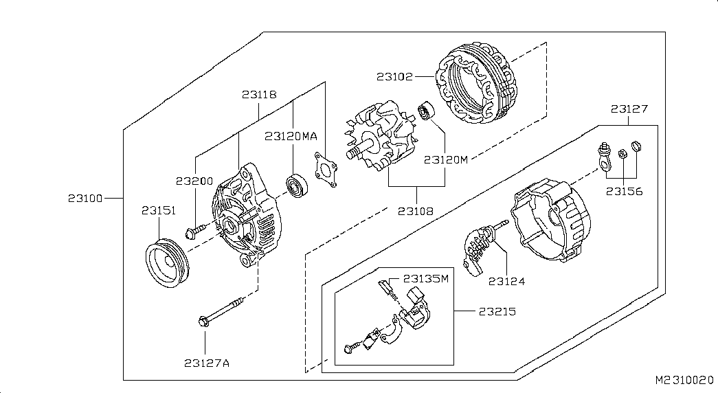 Mitsubishi 23100-EB31B - Генератор autospares.lv