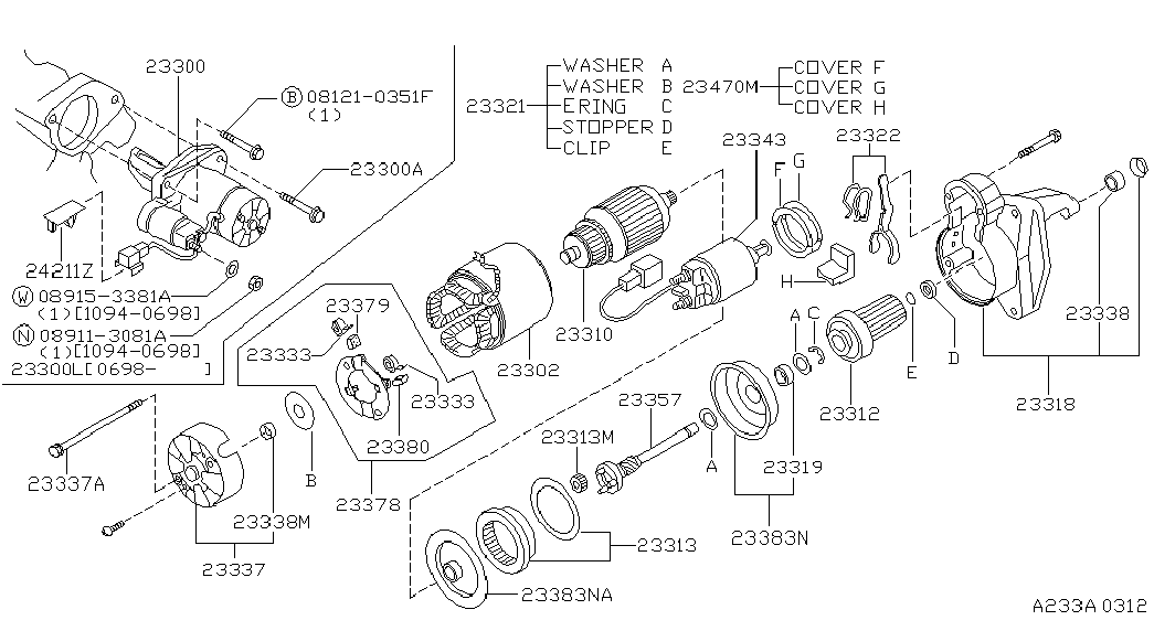 NISSAN 23300-31U00 - Стартер autospares.lv