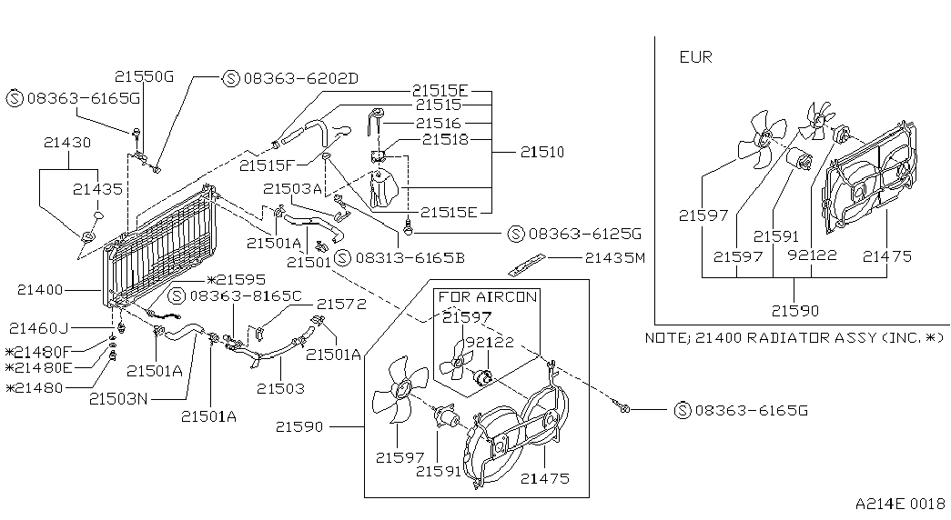 NISSAN 21504-54A00 - Шланг радиатора autospares.lv