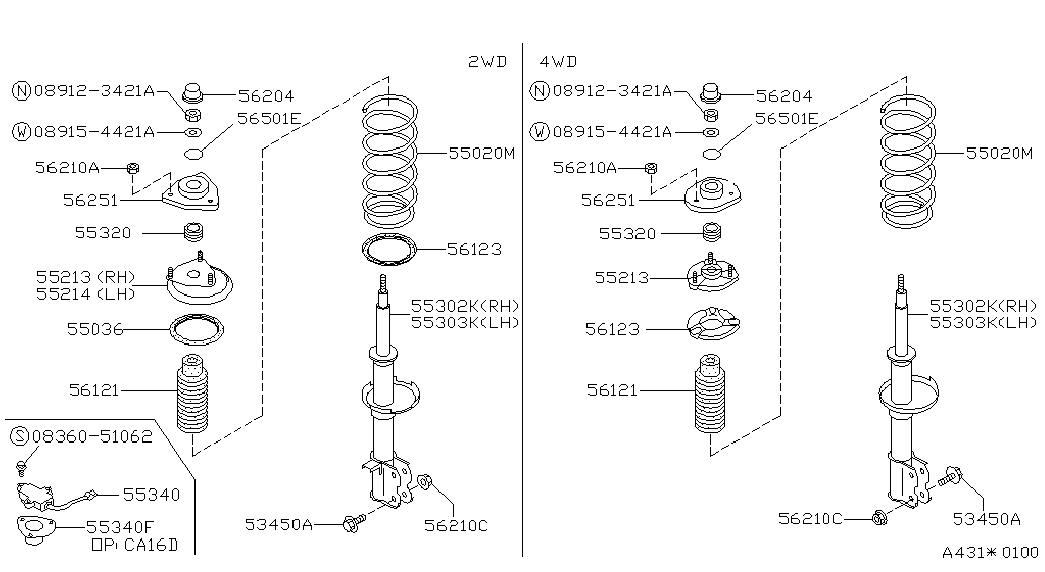 NISSAN 54320-50A00 - Опора стойки амортизатора, подушка autospares.lv