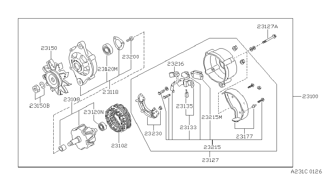 NISSAN 2310012G00 - Генератор autospares.lv