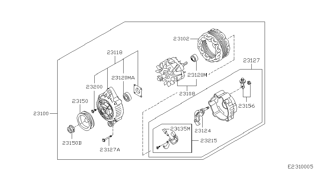 NISSAN 23215-6J111 - Регулятор напряжения, генератор autospares.lv