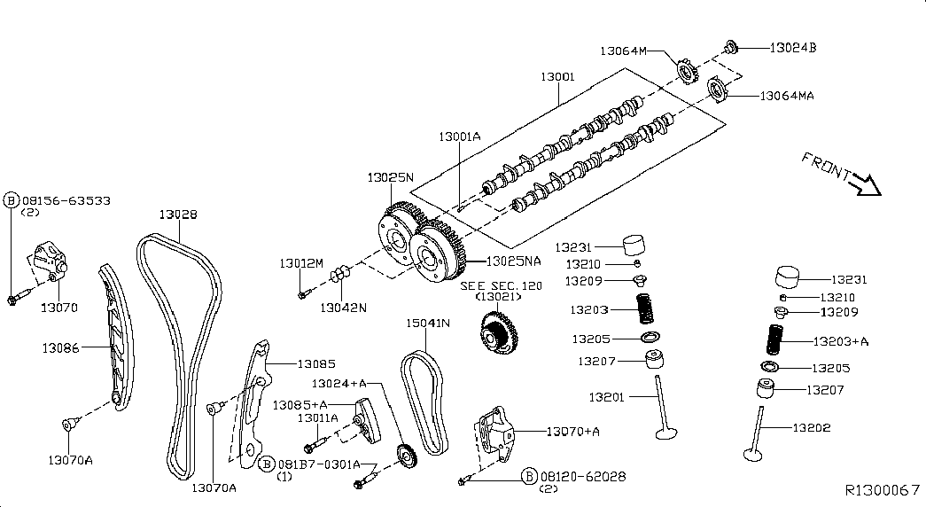 Infiniti 13024CK80B - Шестерня, масляный насос autospares.lv