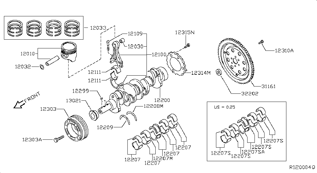 NISSAN 13021EA00A - Комплект цепи привода распредвала autospares.lv