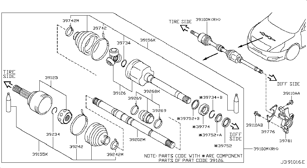 NISSAN 39241-9Y029 - Пыльник, приводной вал autospares.lv