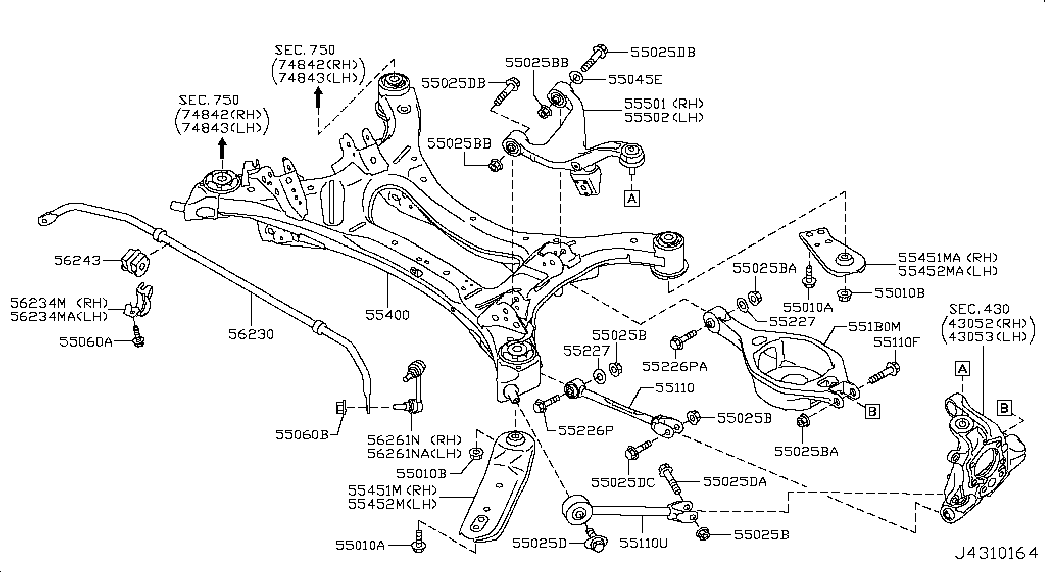 NISSAN 56261-1AD0A - Тяга / стойка, стабилизатор autospares.lv