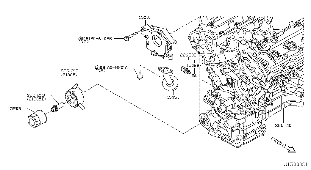 Infiniti 1520865F0A - Масляный фильтр autospares.lv