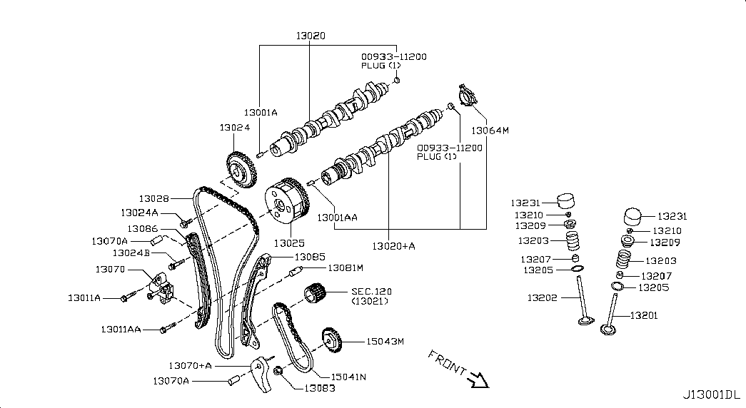 Datsun 13085-3RA1A - Планка успокоителя, цепь привода autospares.lv