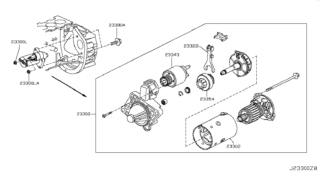 Nissan (Dongfeng) 23300-JG70A - Стартер autospares.lv