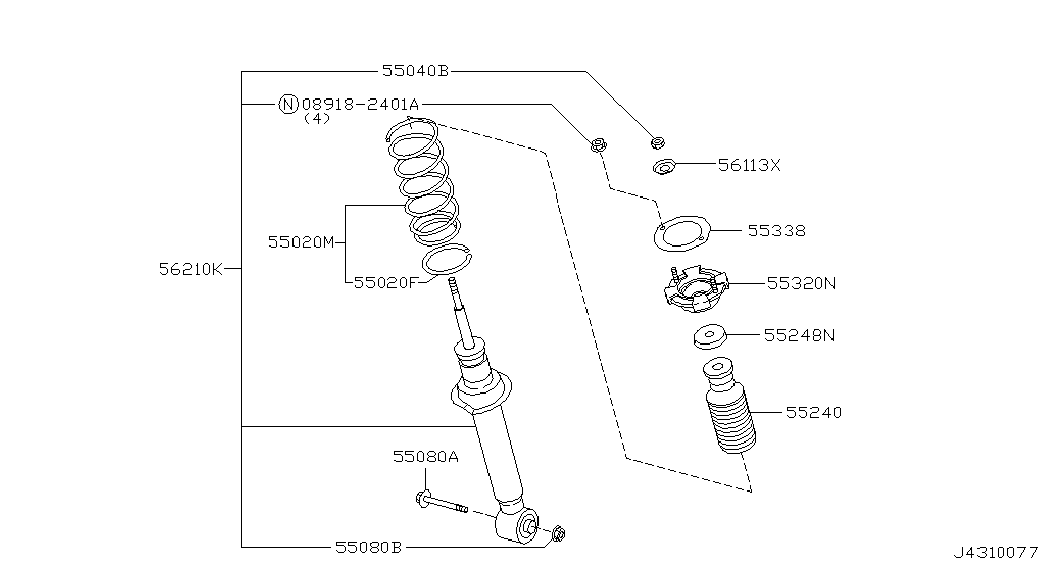 NISSAN 55240-2Y000 - Пыльник амортизатора, защитный колпак autospares.lv