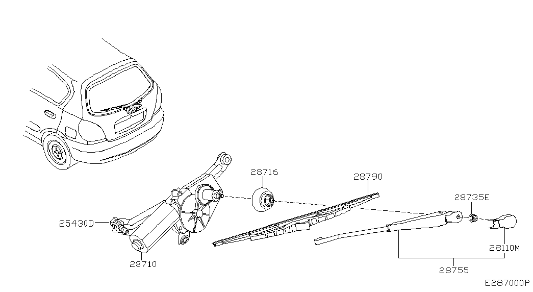 NISSAN 28790 BN701 - Щетка стеклоочистителя autospares.lv