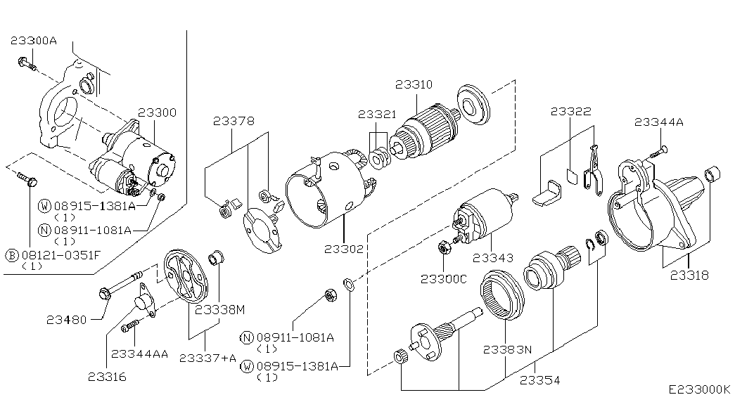 NISSAN 23300-99B10 - Стартер autospares.lv