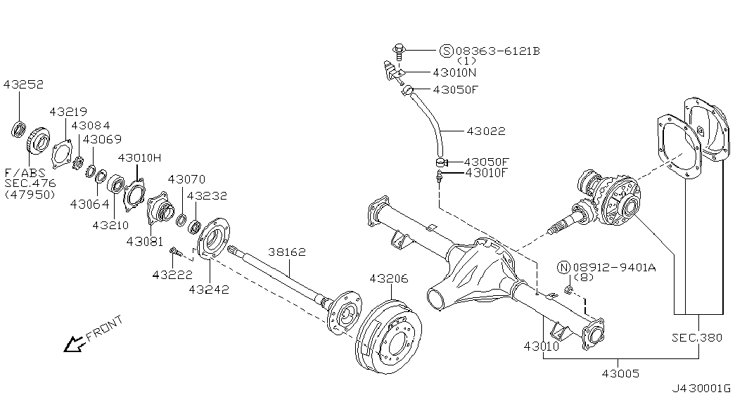 NISSAN 43206VE860 - Тормозной барабан autospares.lv