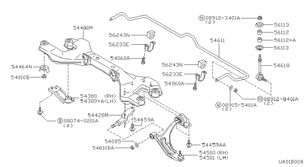 NISSAN 54618-2F010 - Тяга / стойка, стабилизатор autospares.lv