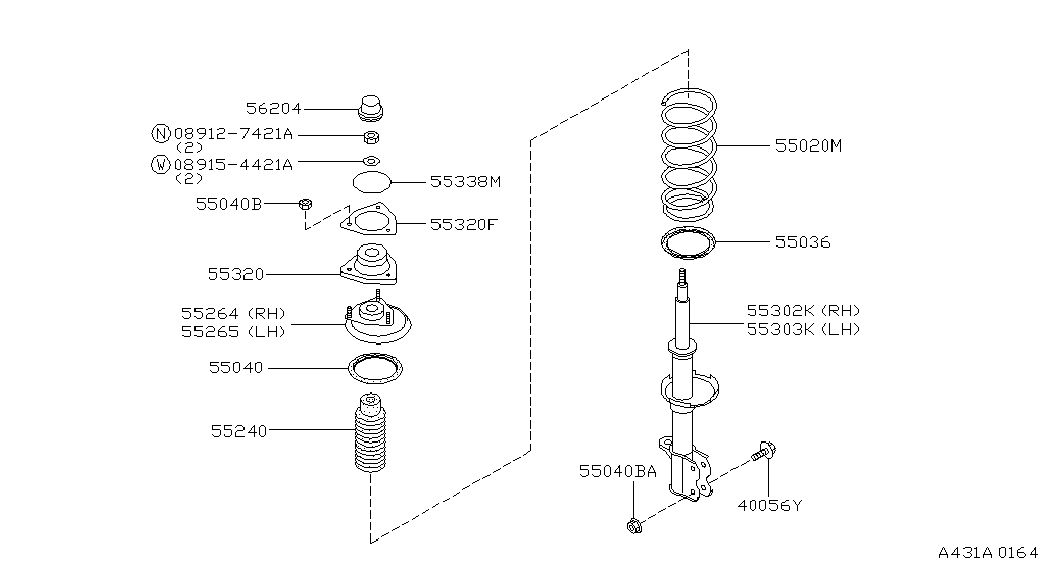 NISSAN 55320-50Y10 - Опора стойки амортизатора, подушка autospares.lv