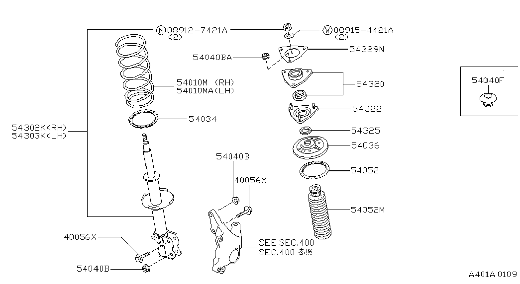 NISSAN 54325-50Y00 - Опора стойки амортизатора, подушка autospares.lv