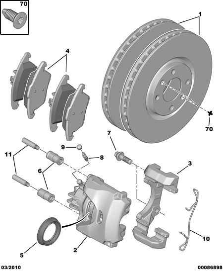 CITROËN (DF-PSA) 4249 86 - Тормозной диск autospares.lv