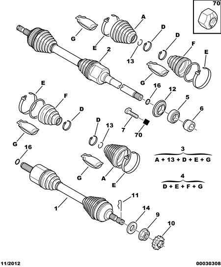 CITROËN/PEUGEOT 3272 S9 - Приводной вал autospares.lv