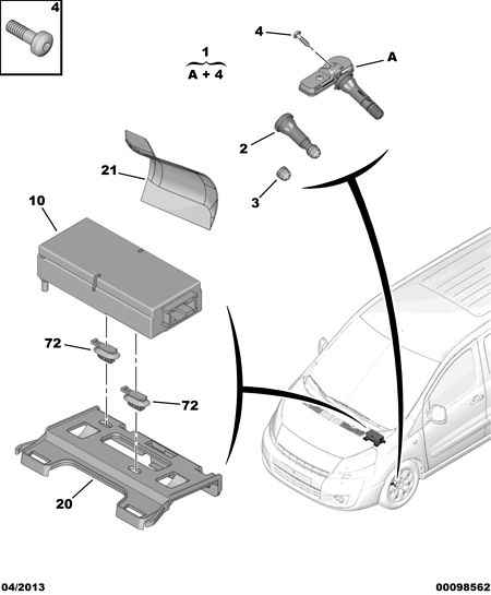 CITROËN 96 771 305 80 - Датчик давления в шинах autospares.lv