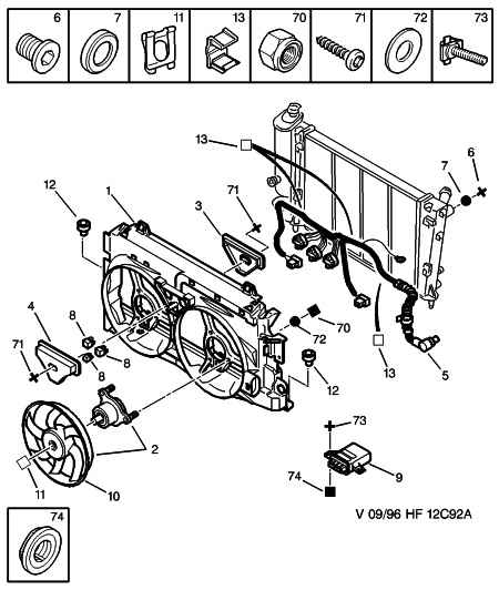 CITROËN 1254 66 - Вентилятор, охлаждение двигателя autospares.lv