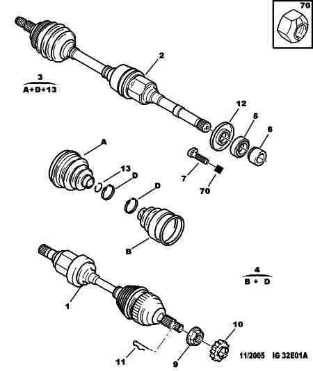 CITROËN/PEUGEOT 3272 1P - Приводной вал autospares.lv