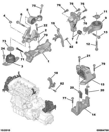 CITROËN/PEUGEOT 1806 J9 - Подушка, опора, подвеска двигателя autospares.lv