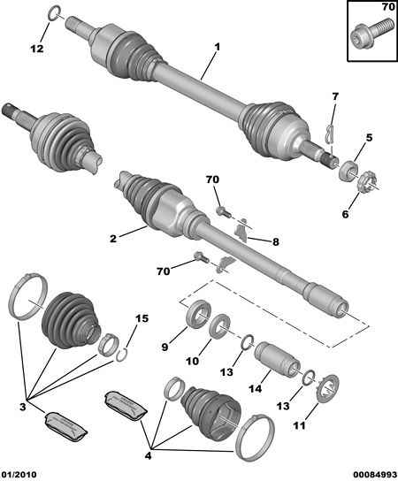 CITROËN/PEUGEOT 3273 ZP - Приводной вал autospares.lv