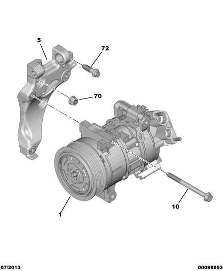 CITROËN/PEUGEOT 96 756 598 80 - Компрессор кондиционера autospares.lv