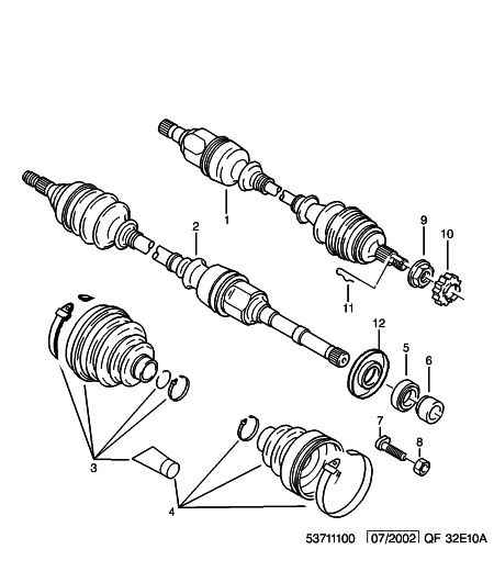 CITROËN/PEUGEOT 3272 V0 - Приводной вал autospares.lv