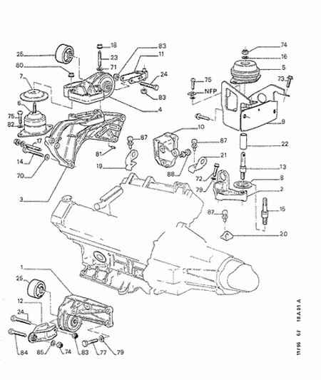 PEUGEOT 1807 81 - ENGINE MOUNTING BRACKET; RIGHT autospares.lv