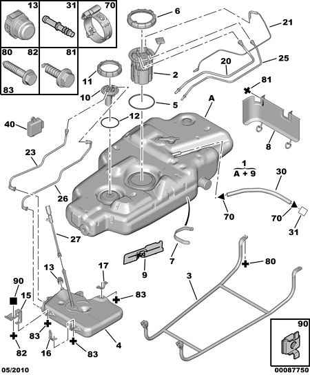 PEUGEOT (DF-PSA) 1525.V1 - Топливный насос autospares.lv