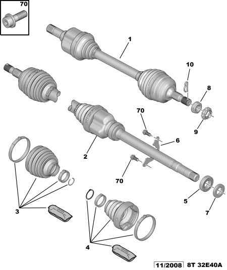 PEUGEOT 3273.QQ - Приводной вал autospares.lv