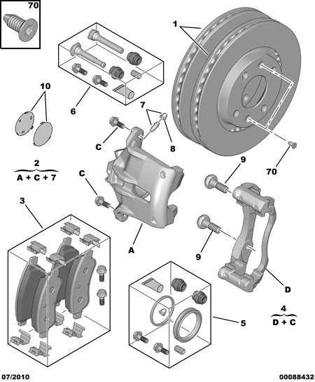 CITROËN 4254 18 - Тормозные колодки, дисковые, комплект autospares.lv