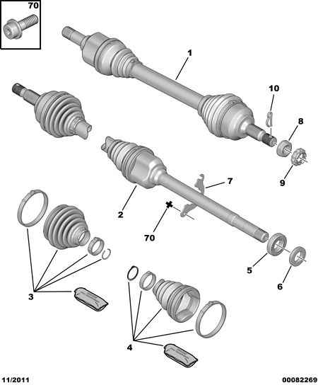 PEUGEOT 3273.XP - Шарнирный комплект, ШРУС, приводной вал autospares.lv