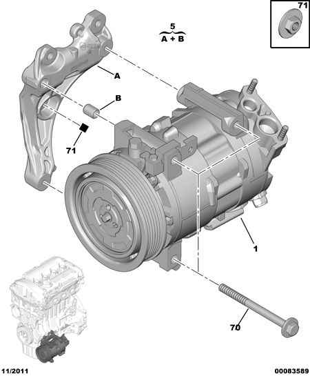 CITROËN/PEUGEOT 6453 WF - Компрессор кондиционера autospares.lv