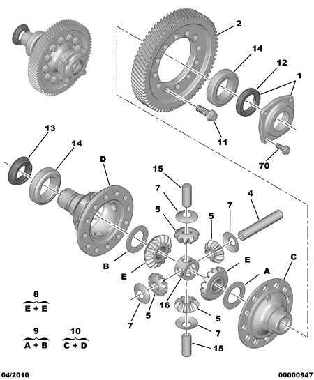 PEUGEOT 3121.65 - Уплотняющее кольцо, дифференциал autospares.lv