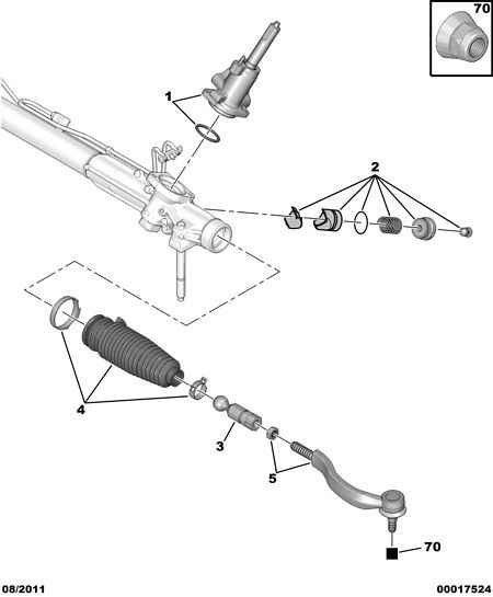 CITROËN/PEUGEOT 3817.58 - Наконечник рулевой тяги, шарнир autospares.lv