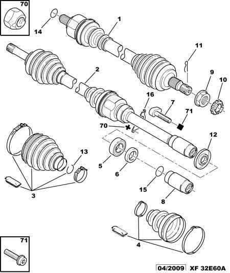 PEUGEOT 3273.LQ - Шарнирный комплект, ШРУС, приводной вал autospares.lv