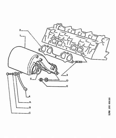 CITROËN 0348.91 - Прокладка, впускной коллектор autospares.lv