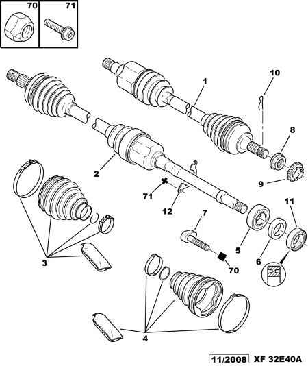 CITROËN/PEUGEOT 3273 LP - Приводной вал autospares.lv