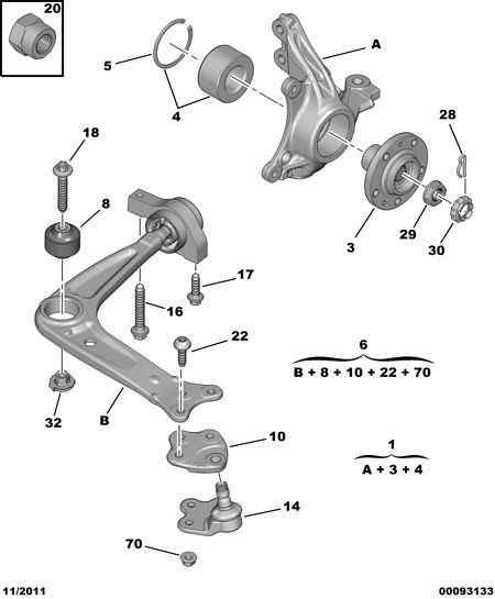 PEUGEOT 3622.55 - Гайка autospares.lv