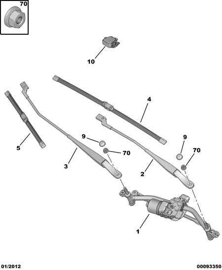 PEUGEOT 16 083 927 80 - Щетка стеклоочистителя autospares.lv