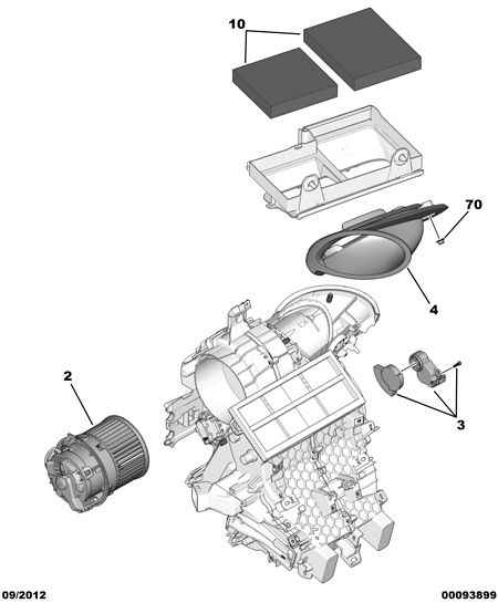 Peugeot Motorcycles 6447 VX - Фильтр воздуха в салоне autospares.lv