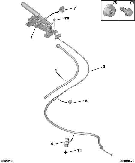 PEUGEOT (DF-PSA) 4745 Z3 - Тросик, cтояночный тормоз autospares.lv