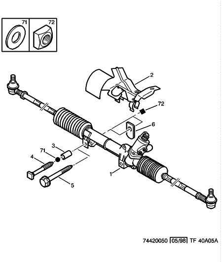 CITROËN/PEUGEOT 4000.AA - Рулевой механизм, рейка autospares.lv