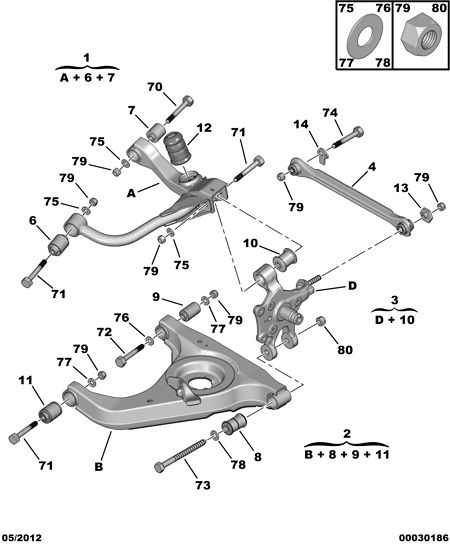 CITROËN/PEUGEOT 5166 48 - Отбойник, демпфер амортизатора autospares.lv