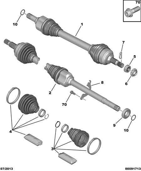 CITROËN 3272 TN - Шарнирный комплект, ШРУС, приводной вал autospares.lv