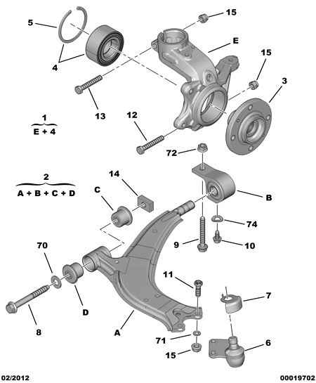 PEUGEOT 3640.44 - Шаровая опора, несущий / направляющий шарнир autospares.lv