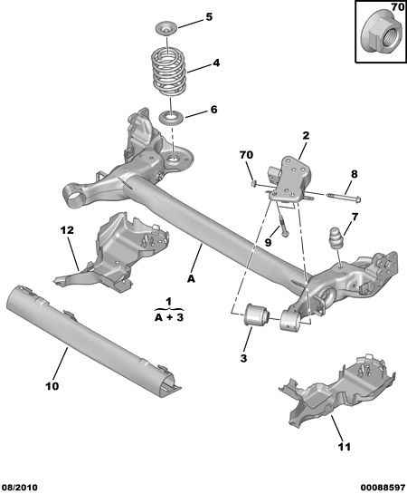 PEUGEOT 5102.Q5 - Пружина ходовой части autospares.lv